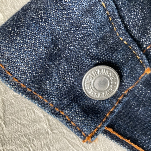 Jean Jacket Denizen from Levi’s Strauss Trucker Jacket Blue Cotton Denim Men’s L - Picture 6 of 12